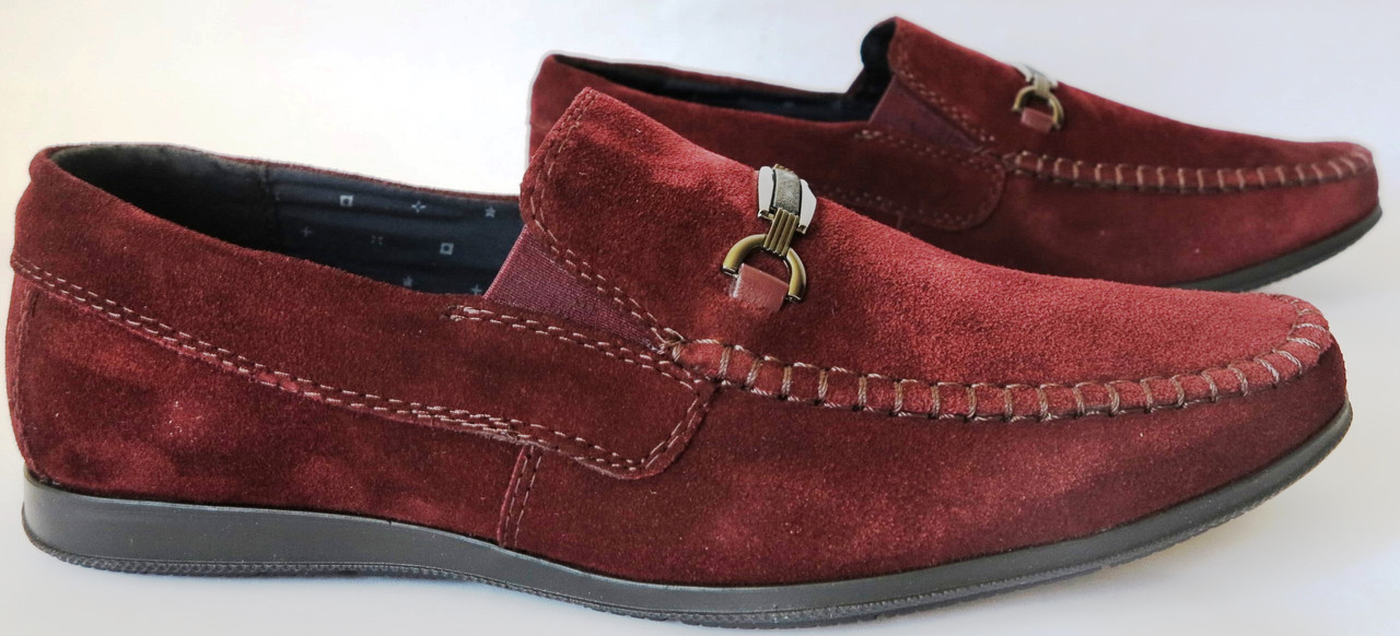 Style! Tommy Hilfiger! Чоловічі в стилі Томмі Хілфігер бордо замшеві мокасини з пряжкою