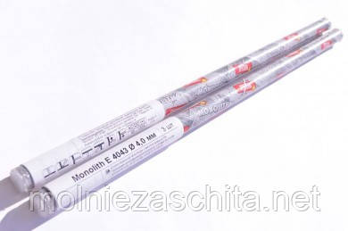 Електроди з алюмінію Е4043 ТМ MONOLITH Ф 4 ММ (Тубус 3 шт), фото 1