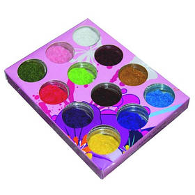 Набір декору для нігтів 12 шт (бархіт)