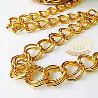 Металевий ланцюг, колір Gold, ширина 2,3 см*1м