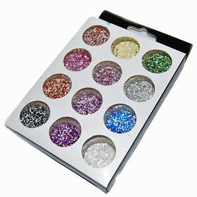 Набір декору для нігтів 12 шт (шестигранні стільники маленькі)