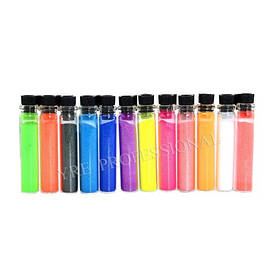 Набір декору для нігтів 12 шт (мікробльск у пляшечках)