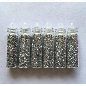 Набір декору для нігтів 6 шт (срібло)