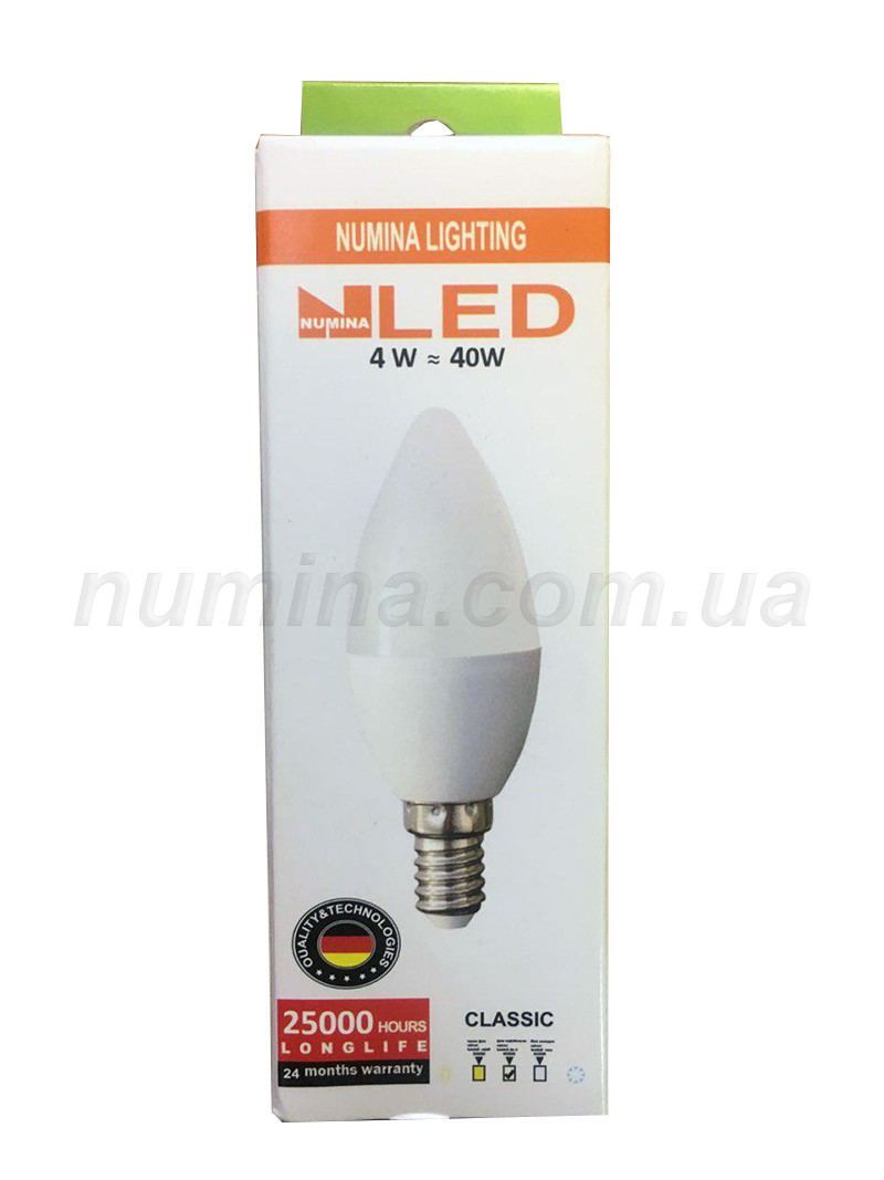 Світлодіодна лампа свічка LAMP картон С37 4W E14 4000K