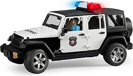 Іграшка Bruder Позашляховик Jeep Wrangler Unlimited Rubicon Поліція з фігуркою поліцейського 1:16 (02526)