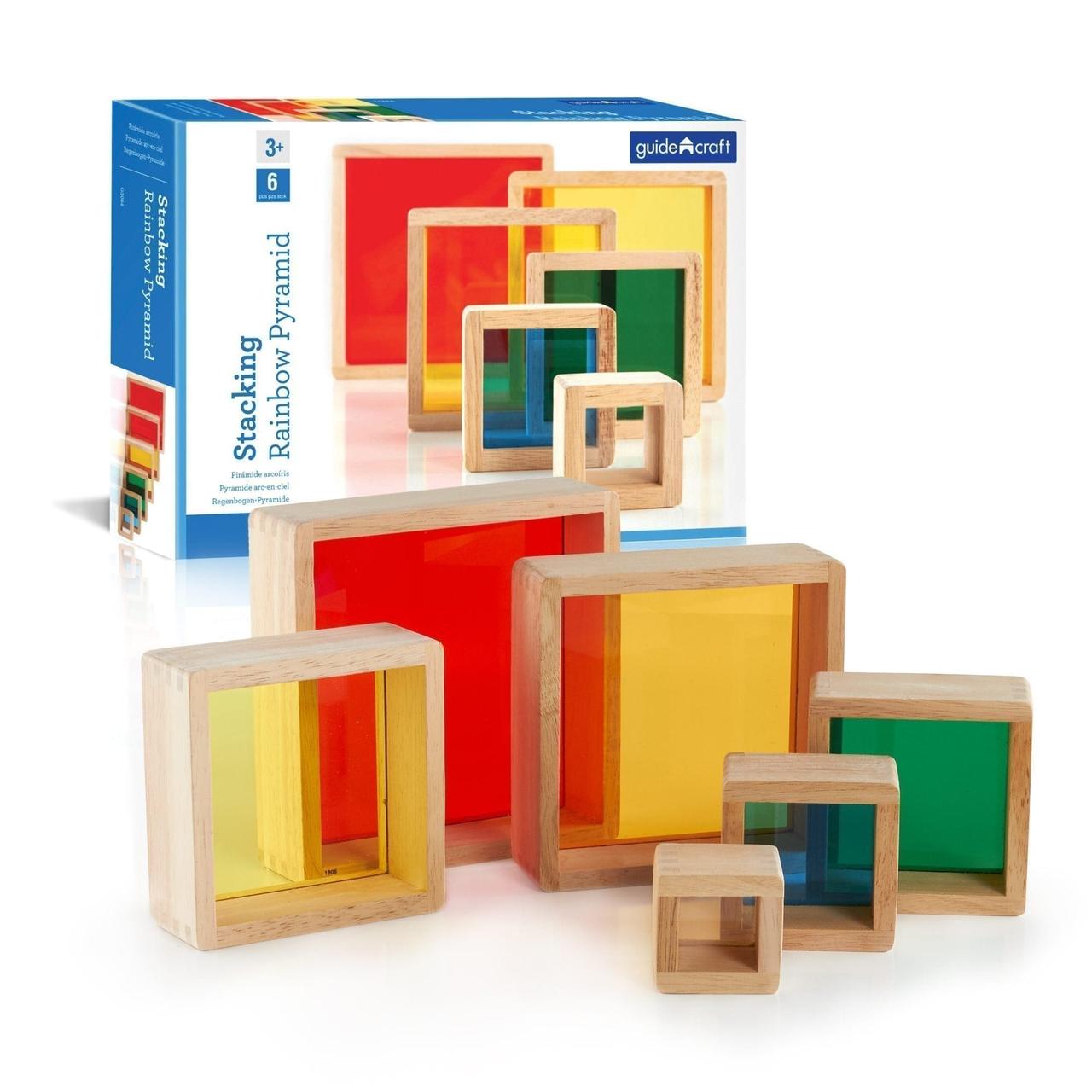 Набор блоков Guidecraft Block Play Цветная пирамидка (G5066) - фото 1 - id-p993589991