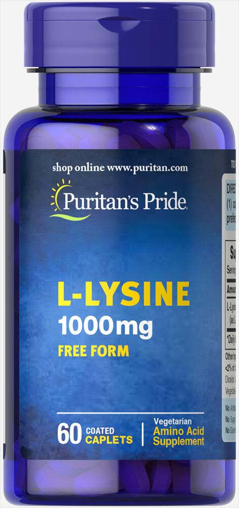 Лізин Puritan's Pride — L-Lysine 1000 мг (60 таблеток)