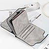 Жіночий гаманець замшевий Baellerry Forever Mini, жіночий клатч, портмоне СІРИЙ, фото 2