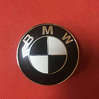 Ковпачки заглушки на литі диски в диски BMW (БМВ) (68.5/65/10) 36136783536 чорно-білі