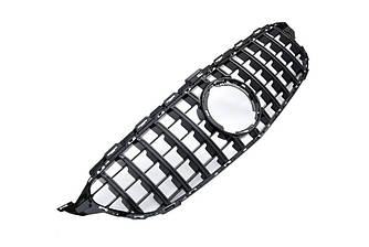 Решітка радіатора тюнінг Mercedes W205 стиль AMG GT Panamericana чорна без камери 360°