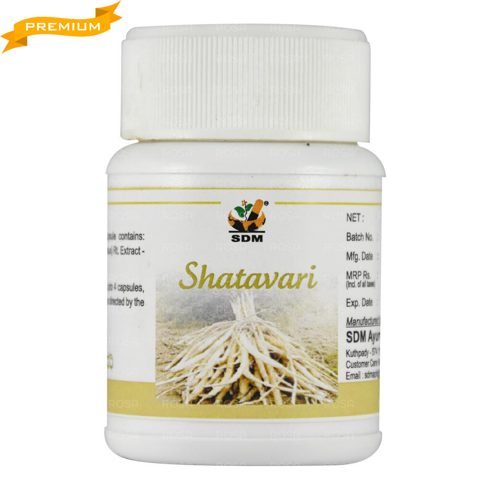 Шатарі (Shatavari Capsules, SDM), 40 капсул по 500 мг — Аюрведа преміумкласу