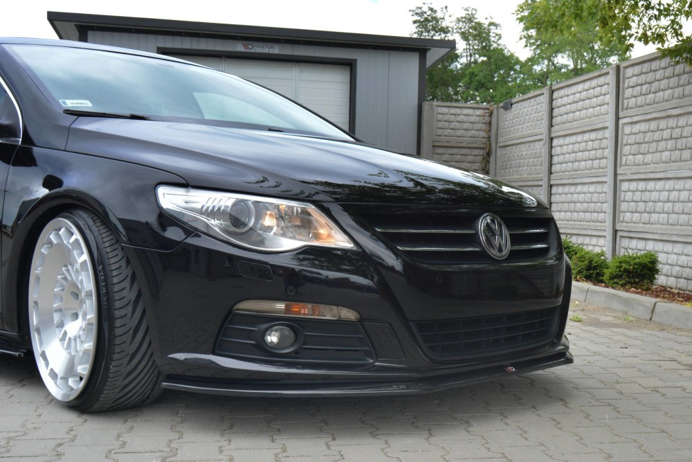 Спліттер VW Passat CC (08-12) елерон тюнінг обвіс (V2)