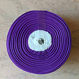 Стрічка репсова в горох No46 світло-фіолетова завширшки 2,5 см, фото 3