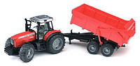 Игрушка Bruder Трактор Massey Ferguson 7480 c прицепом 1:16 (02045)