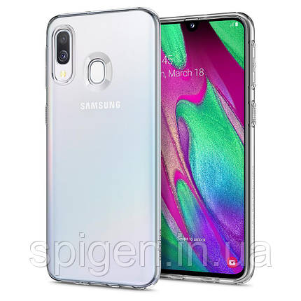 Чохол Spigen для Samsung Galaxy A40 Liquid Crystal, Crystal Clear, фото 1