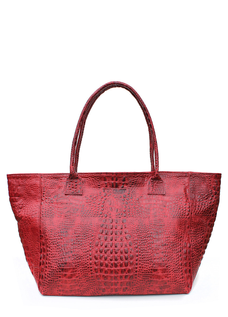 Жіноча шкіряна сумка POOLPARTY DESIRE CROCO RED червона