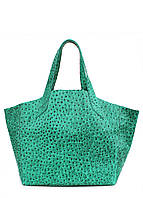 Женская кожаная сумка POOLPARTY FIORE STRUZZO GREEN зеленая