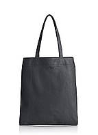 Женская кожаная сумка POOLPARTY DAILY TOTE BLACK черная