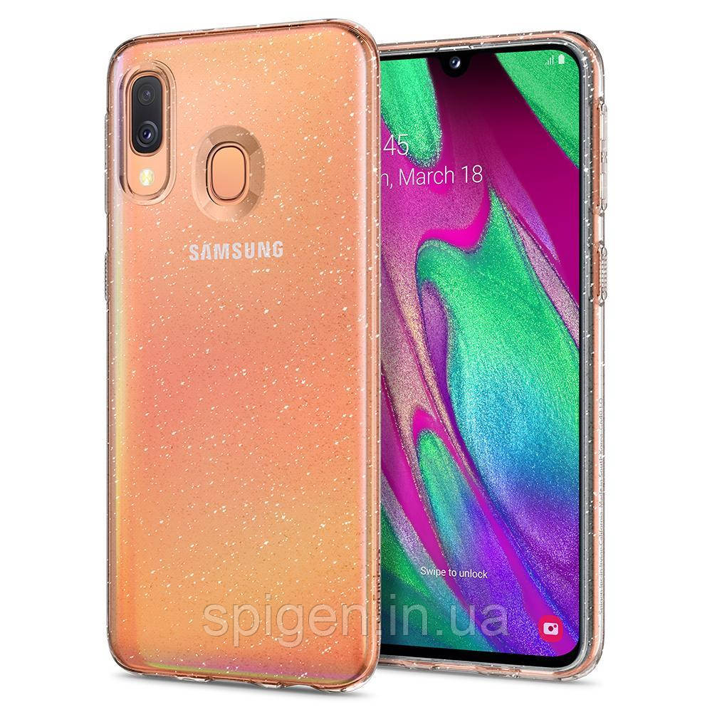 Чохол Spigen для Samsung Galaxy A40 Liquid Crystal Glitter, Crystal Quartz