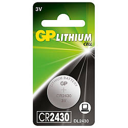 Батарейка GP CR2430 Lithium 3V, Silver