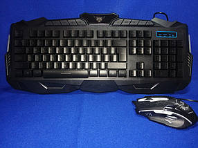 Ігрова клавіатура і миша V100 з підсвічуванням