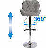 Стілець барний хокер Prestige 181008GC сірий (8096), фото 5