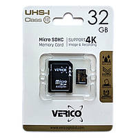 Карта пам'яті Verico MicroSD 32GB UHS-I Class 10 + SD адаптер