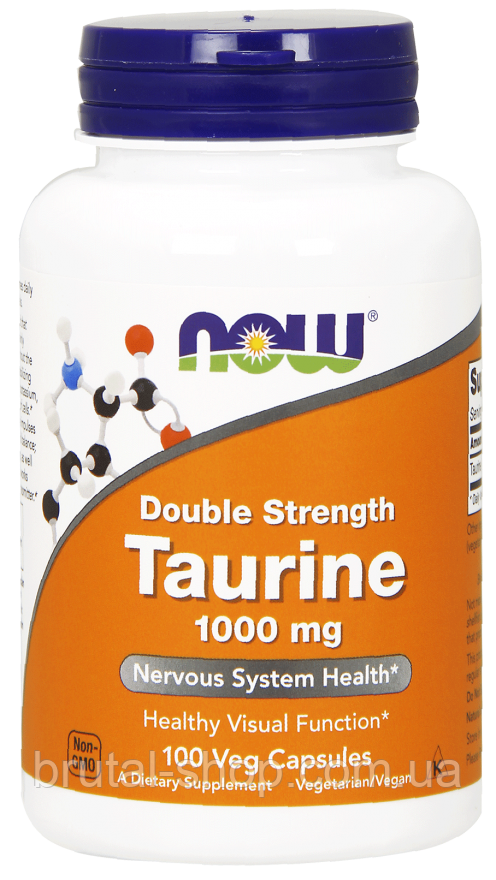 NOW Taurine 1000 mg, 100 Veg Capsules