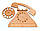 Заготовка для Бізіборду Великий Телефон з Диском 17 см Дисковий Дерев'яний Телефон, фото 5