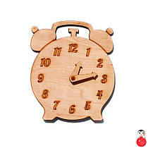 Заготівля для Бизиборда Дерев'яні Годинники Будильник зі Стрілками 10,5 см Годинник