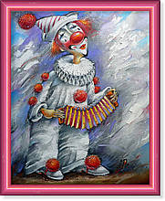 Репродукція сучасної картини "Білий клоун"