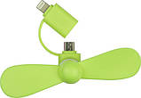 Мінівентилятор для телефона micro USB/Lightning, фото 6