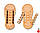 Заготівля для Бизиборда Дерев'яний Черевик (Не Кольоровий) Шнурівка Кеди Дерев'ний Черевик для бізіборда 16,5 см, фото 4