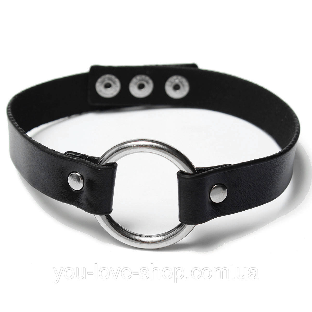 Ошейник черный с зеркальным элементом Cindy Black 7731rebelts - Rebelts - Ошейники, Поводки - Купить