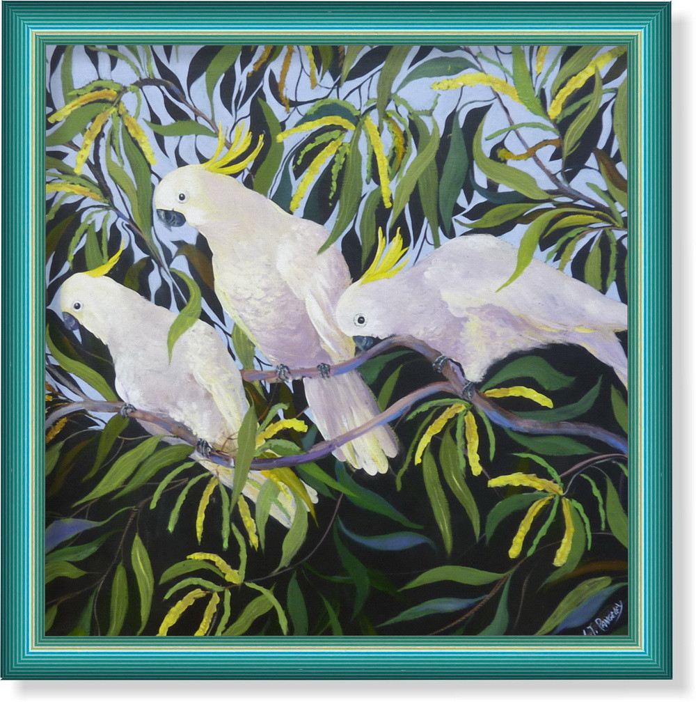 Репродукція сучасної картини "Какаду" 30 x 30 cm