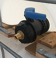 Перехідник з DN-100 на різь 3/4дюйма, латунь