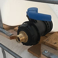 Перехідник з DN-100 на різь 1дюйм, латунь