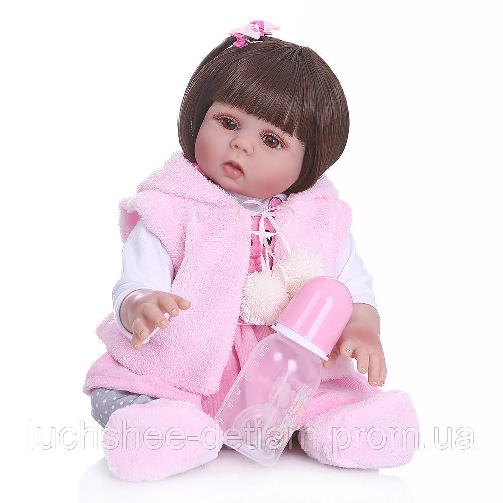 Кукла реборн 45 см полностью виниловая девочка Дашенька - фото 4 - id-p704073905
