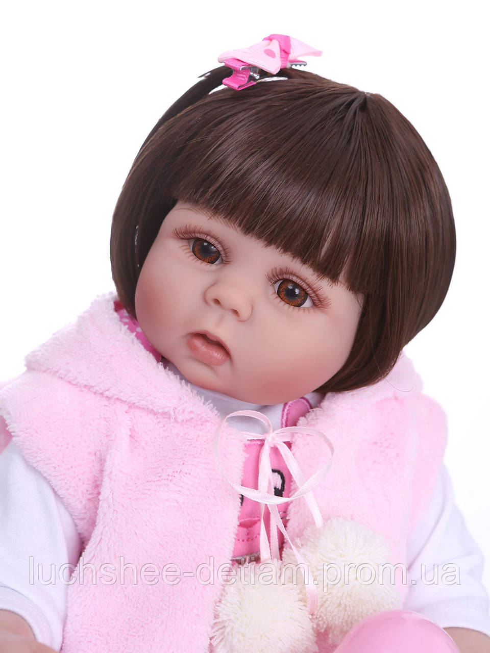 Кукла реборн 45 см полностью виниловая девочка Дашенька - фото 7 - id-p704073905
