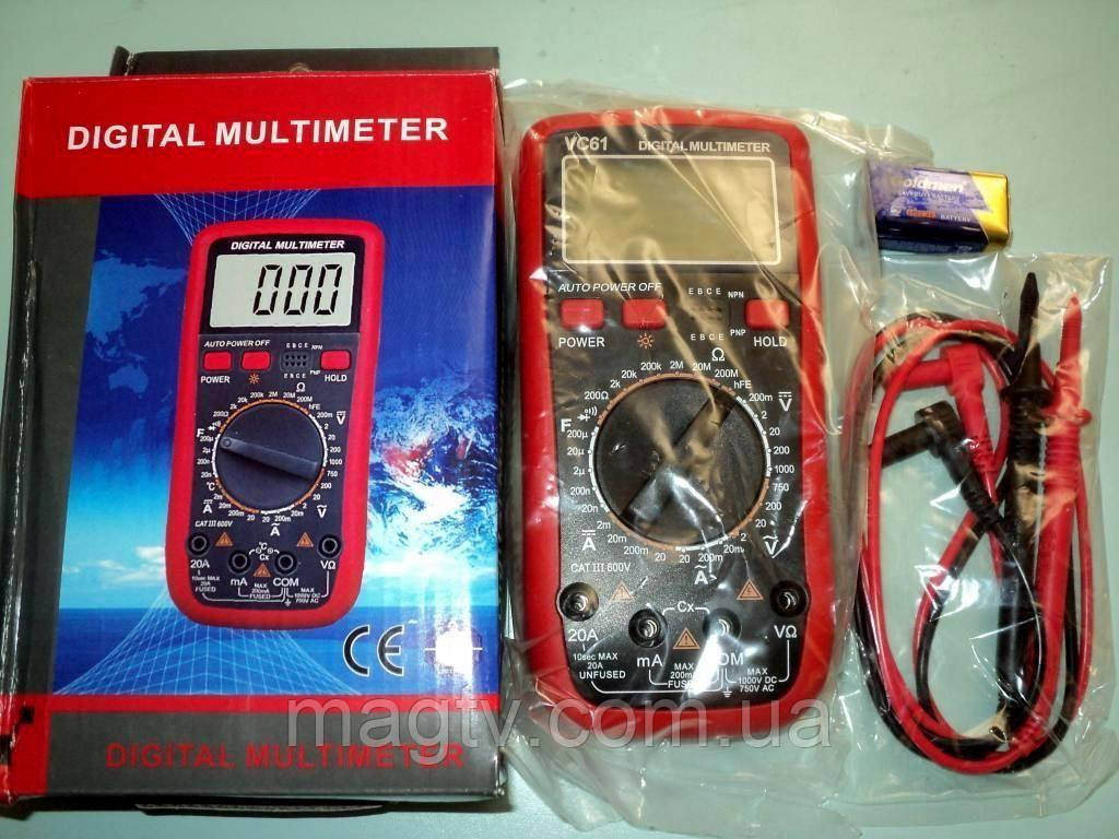 Цифровий мультиметр Digital Multimeter VC61A - фото 2 - id-p994745953