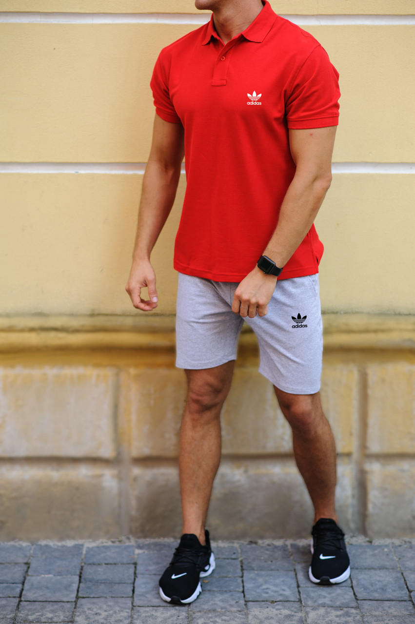Чоловічі шорти та футболка поло Adidas (Адідас), фото 1