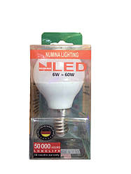 Світлодіодна лампа куля:LAMP CLASSIC 6W E14 3000K