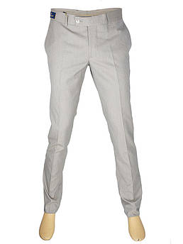 Класичні чоловічі брюки Monzeratti 502 C.10 beige ctrip бежевого кольору