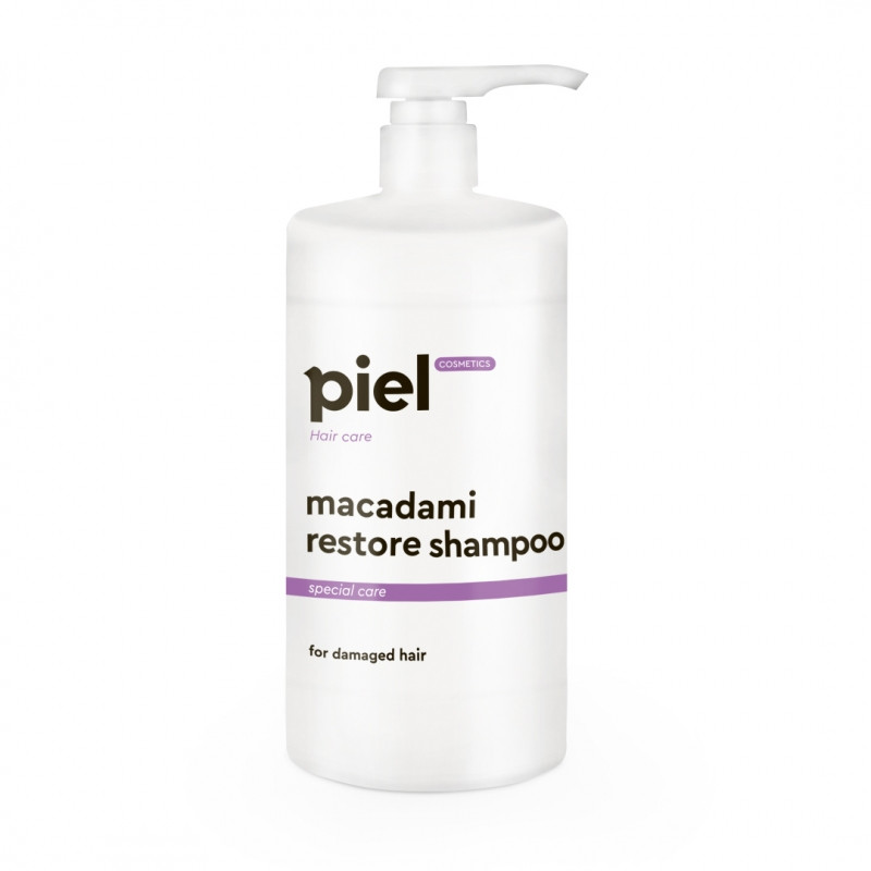 Відновлювальний шампунь для пошкодженого волосся з натуральними компонентами. PIEL hair care MACADAMI