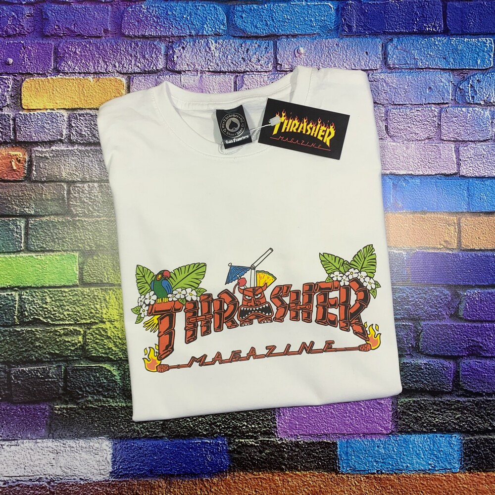 Thrasher помаранчева футболка чоловіча • Бірки на фото XS