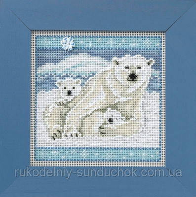Набір для вишивання бісером "Polar Bears//Полярні Ведмеді" Mill Hill MH144305