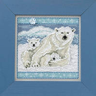 Набор для вышивки бисером "Polar Bears//Полярные Медведи" Mill Hill MH144305