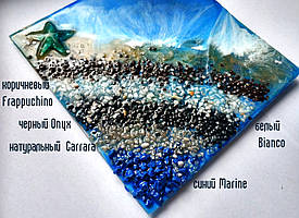 Мармурова крихта для технік ResinArt і декору, середня фракція. Колір натуральний Carrara. Уп. 200 г