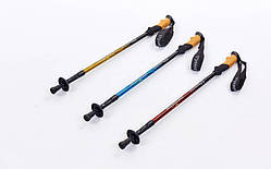 Палиця трекінгова (для скандинавської ходьби) TY-8038 EXPONENT (deralum7075, 4слож,l-55-135см)