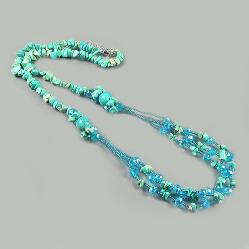 Кольє з бірюзи — магнезиту, фото 1